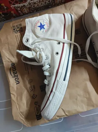 Converse uomo bianche alte