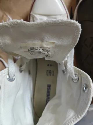 Converse uomo bianche alte