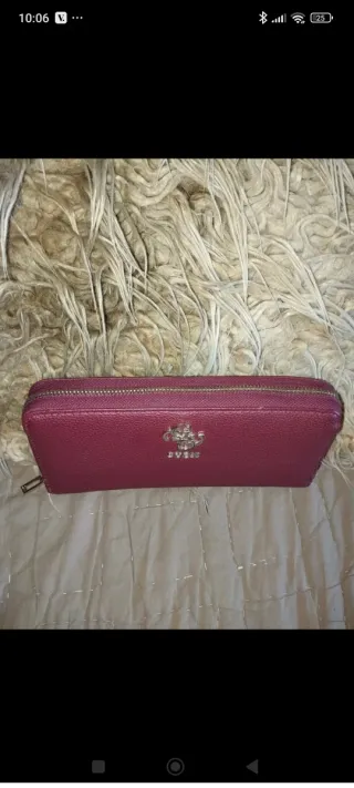 Portafoglio Guess grande rosso bordeaux similpelle