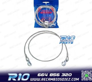 CABLE DE ACERO REMOLQUE CON DOBLE GANCHO