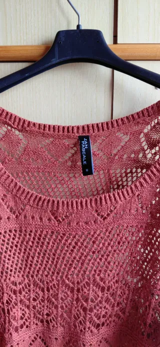 Pullover a maglia traforata donna Jean Pascale (M)