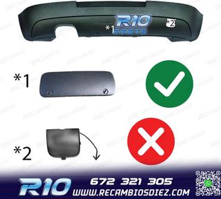 DIFUSOR VOLKSWAGEN VW GOLF 5 03-08 LOOK GTI GANCHO REMOLQUE