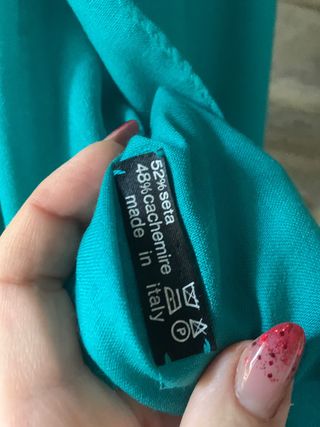 Sciarpa in seta color petrolio