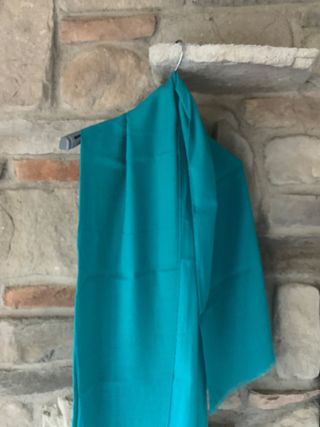 Sciarpa in seta color petrolio