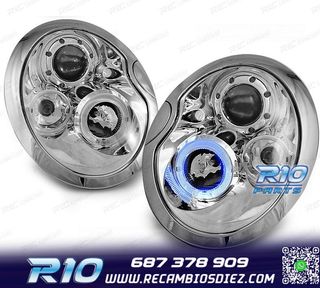 FAROS PARA MINI COOPER 01-04 OJOS ANGEL CROMADOS