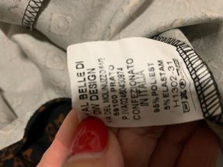 Gonna lunga nera con disegni arancio