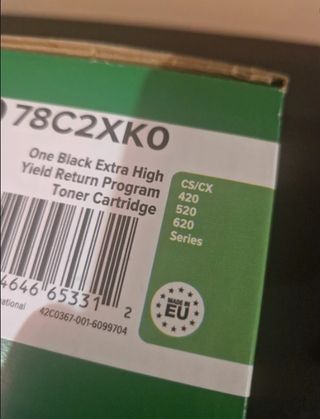 Toner Lexmark 78C2XK0 Nero Extra High Yield