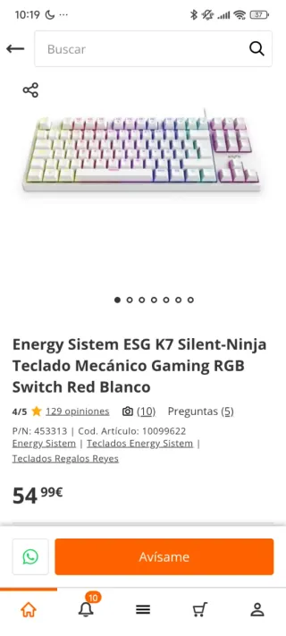 Teclado Gaming Energy Sistem ESG K7