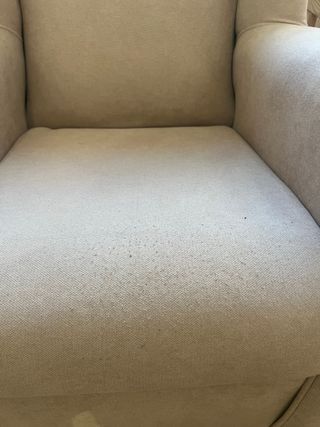 Mecedora bebé tela beige