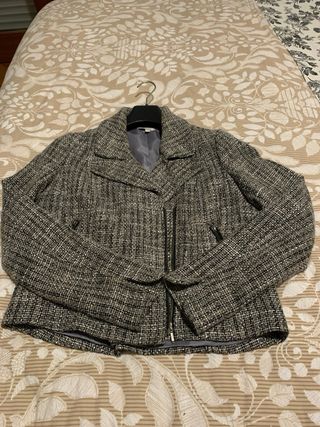 Giacca donna fantasia sale e pepe con zip