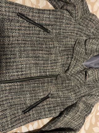 Giacca donna fantasia sale e pepe con zip