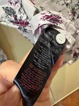 Camisa estampada IKKS Talla L slim