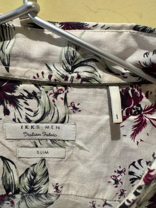 Camisa estampada IKKS Talla L slim