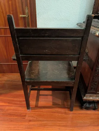 Pareja Sillas Madera Antiguas Talladas