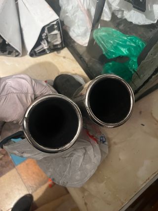 Colas de escape cromadas