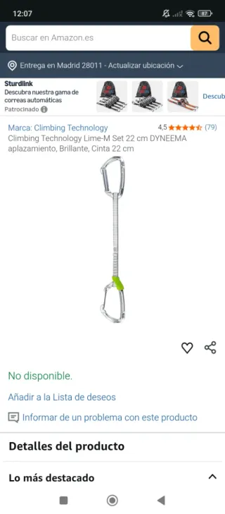 2 Cintas de escalada largas