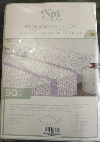 Juego Sábanas NUEVO Verano Microfibra 90cm