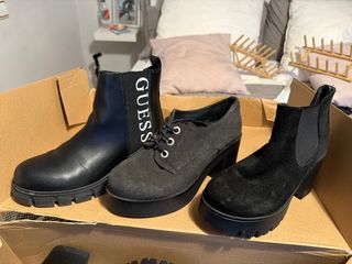 Pack 3 Botas Guess Negras y Grises