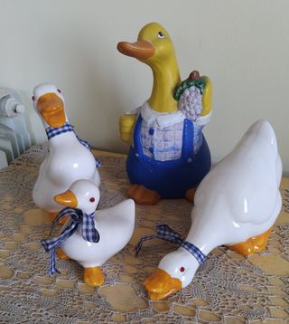 Set 4 Ochette Ceramica Decorazione