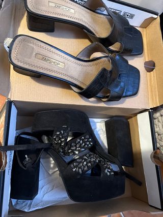 Pack Sandalias y Tacones Fiesta Negros