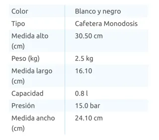 Cafetera Dolce Gusto Automática