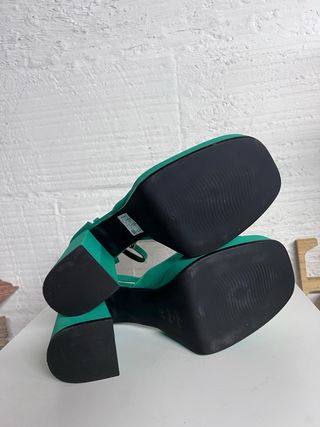 Zapatos Plataforma Un Paso Mas Verde T.37