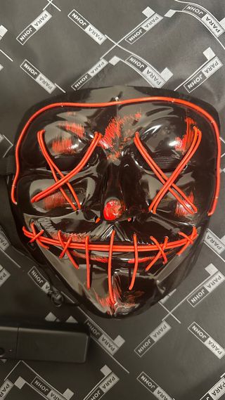 Mascara LED Halloween Negra