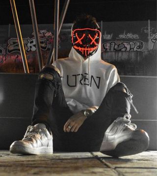 Mascara LED Halloween Negra