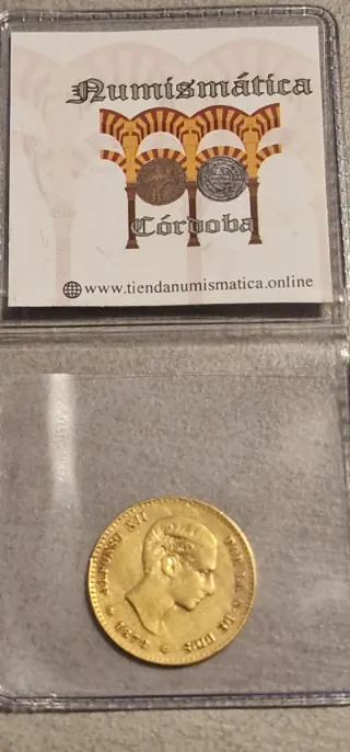 Moneda 10 Pesetas Oro 1878 Alfonso XII