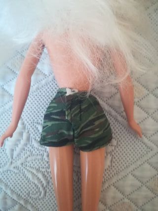 Calções estilo militar para boneca