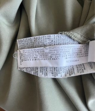 Camisa/Vestido Zara Verde Oliva con bolsillos.