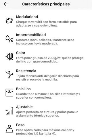 Abrigo montaña mujer negro