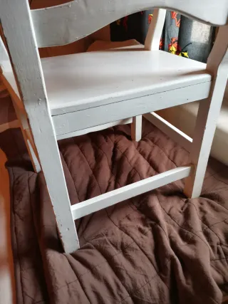 Par de sillas de madera blancas Las 2 x30