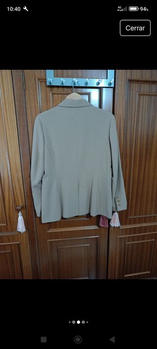 Traje pantalón señora camel