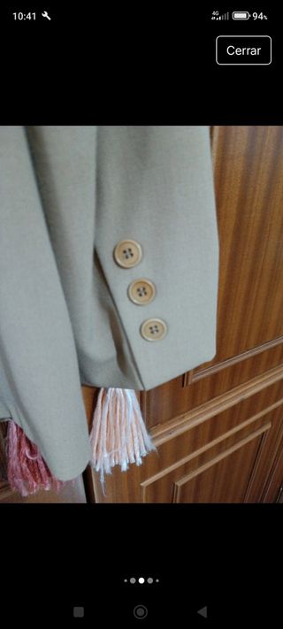 Traje pantalón señora camel