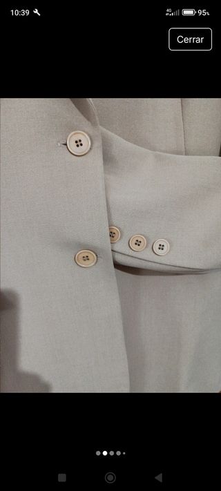 Traje pantalón señora camel