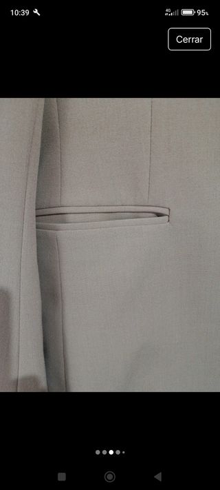 Traje pantalón señora camel