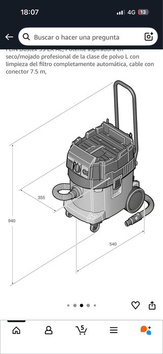 Aspiradora Industrial Fein Naranja