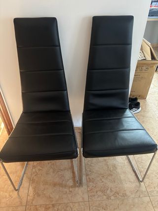 Juego de 2 sillas negras