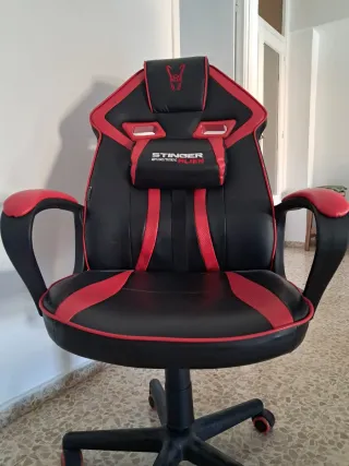 Silla Gaming Stinger Station Alien Negra/Roja