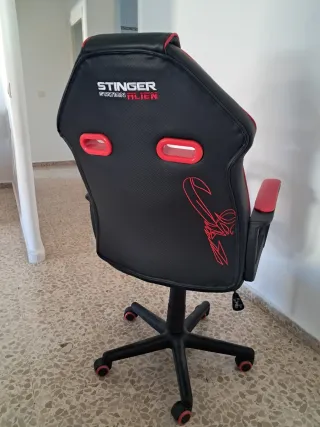 Silla Gaming Stinger Station Alien Negra/Roja