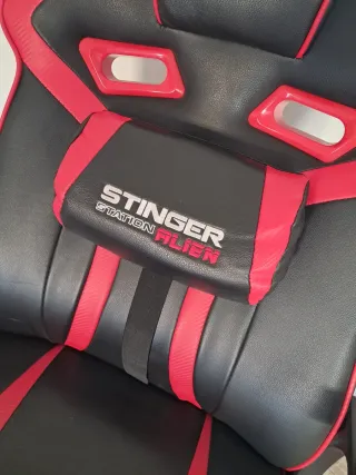 Silla Gaming Stinger Station Alien Negra/Roja