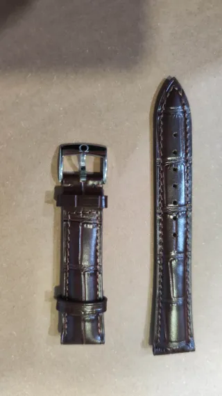 Correas Omega Piel Marrón 19mm