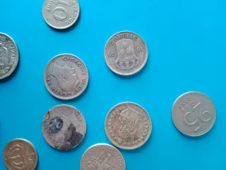 Lote de monedas antiguas de plata