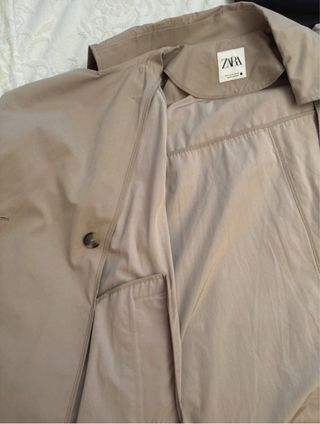 Trench Gabardina Zara S Oversized Clásica