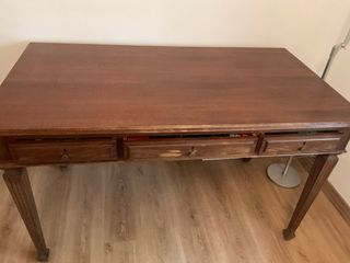 Tavolo da scrivania in legno di teak con 3 cassetti