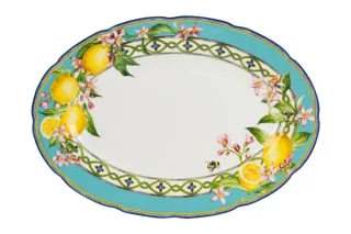 #Vassoio porcellana limoni con astuccio