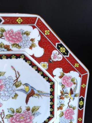 Prato Pássaros 26cm Japão Porcelana