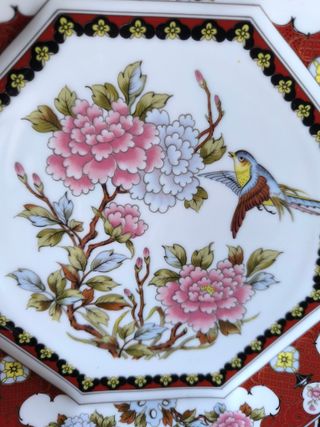 Prato Pássaros 26cm Japão Porcelana