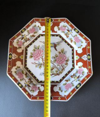 Prato Pássaros 26cm Japão Porcelana